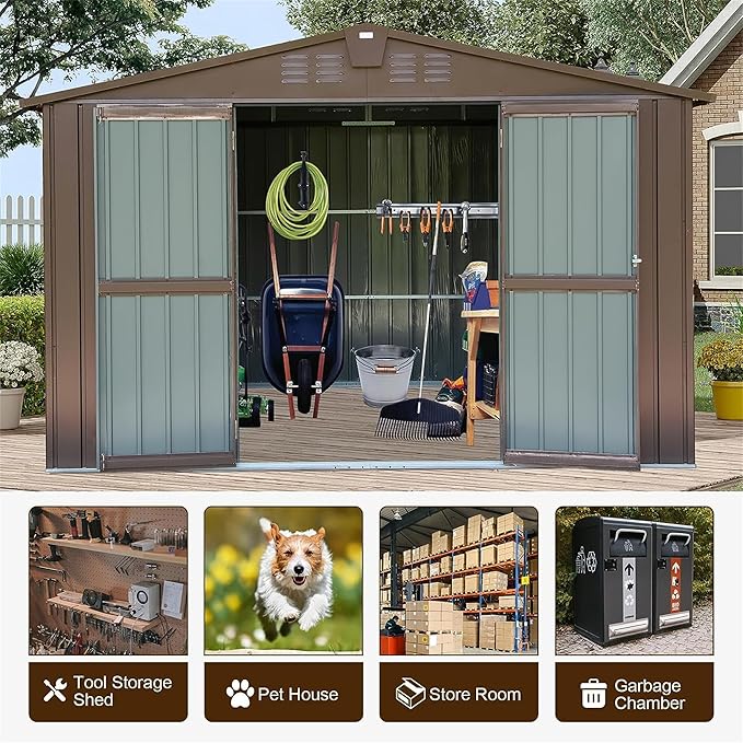 IKERY Metal Storage Shed - Image 4