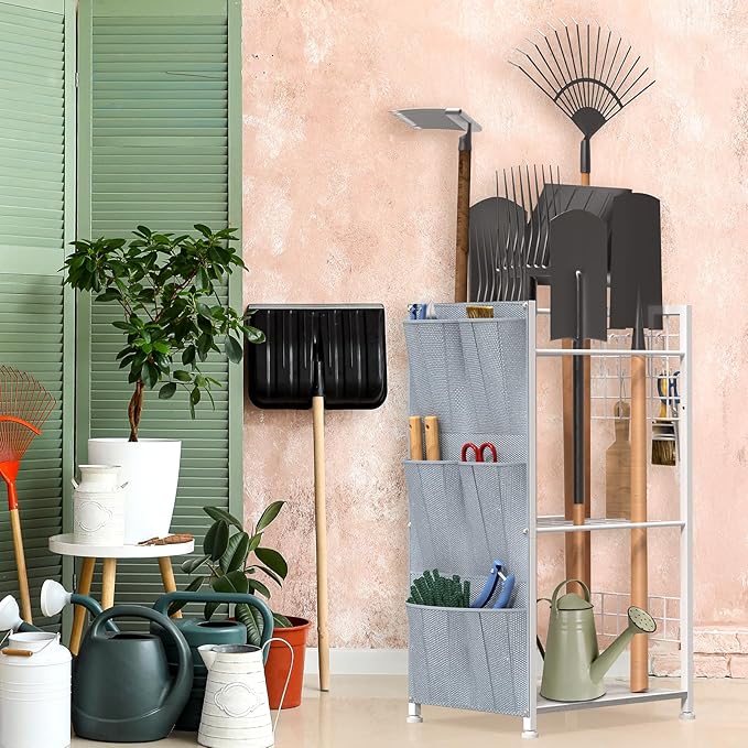 YBING Garden Tool Organizer, Yard Tool Stand - Image 8