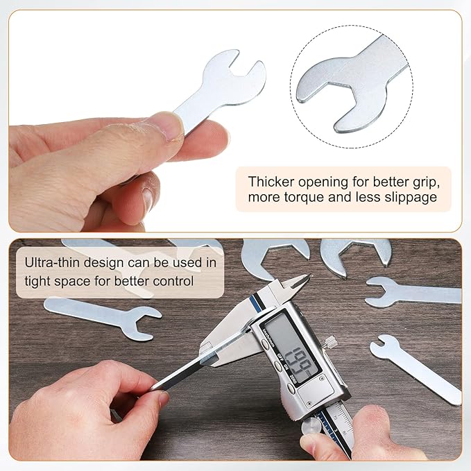 HARFINGTON 10pcs Small Wrench 10x70x1.5mm Metric U-Shaped Single Open Ended - Image 5