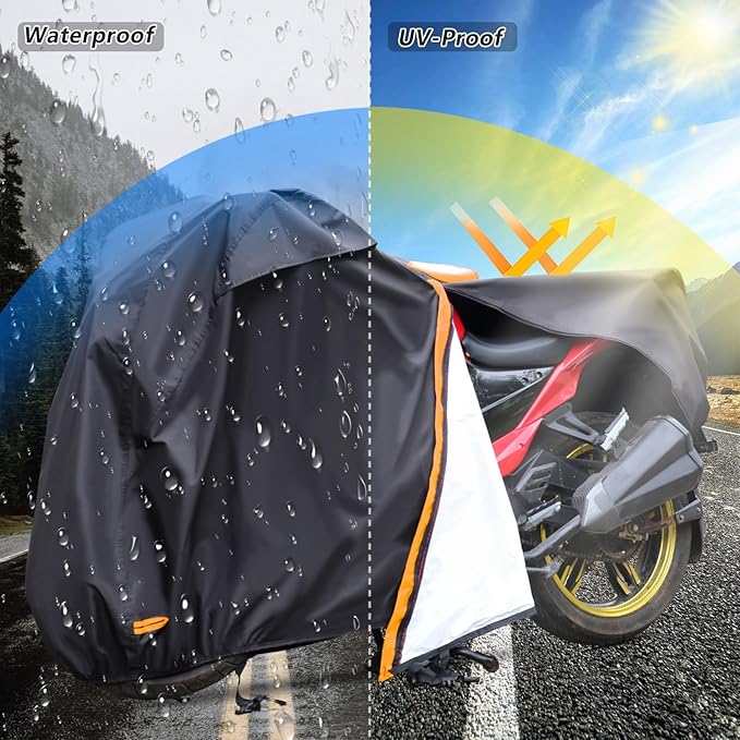 Motorcycle Cover, Waterproof Zipper Outdoor Cover - Image 7
