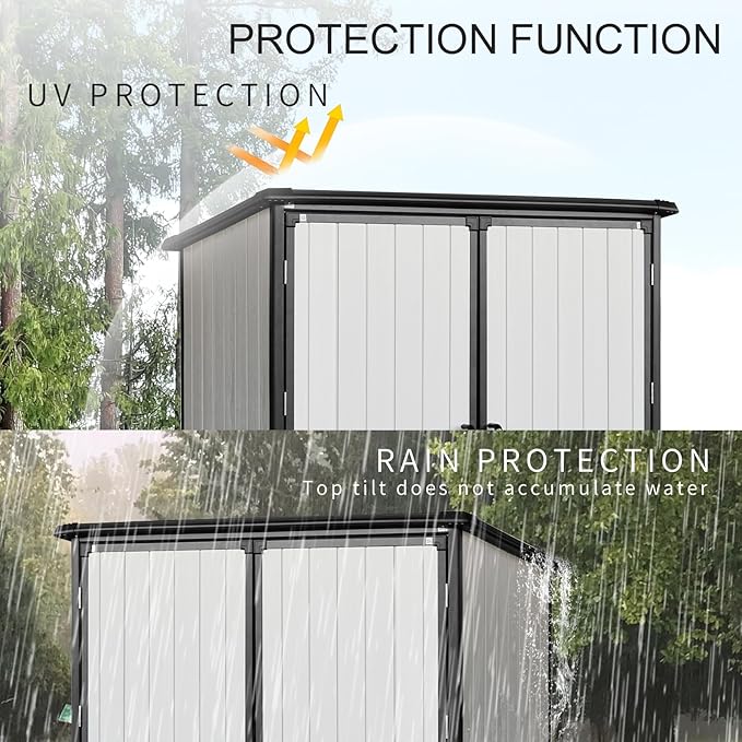 5x3 FT Resin Outdoor Storage Shed - Image 3
