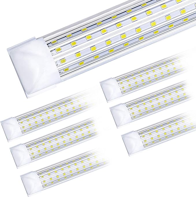 6 Pack, 8FT LED Shop Light Fixture, 144W 18500LM 5000K, Daylight White by DOUYIDOUBEST-LEDLIGHTING