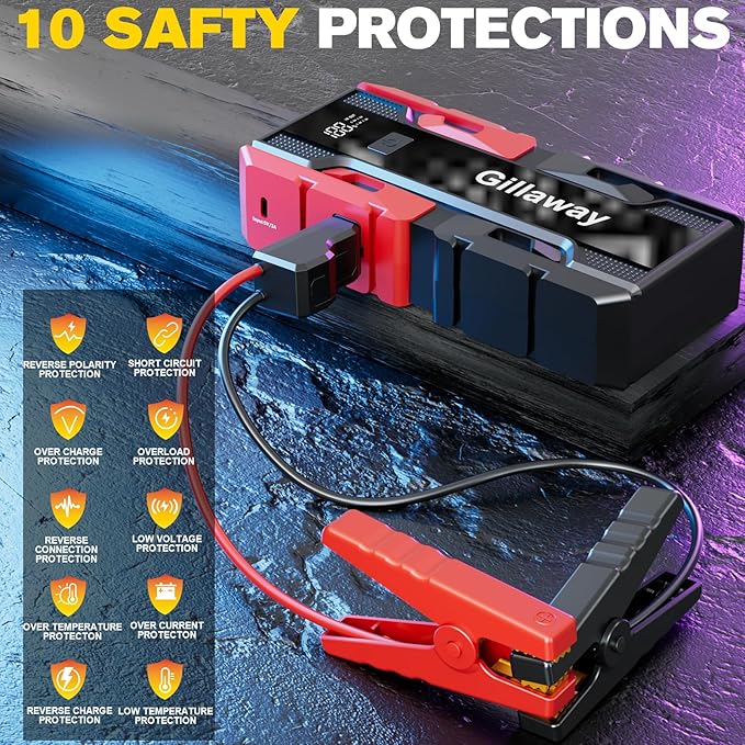 001B 4000A Car Jump Starter, Jump Starter Battery Pack - Image 3