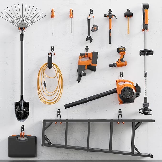 BONTEC 16 Pack Heavy Duty Garage Hooks, Steel Wall Mount - Image 7