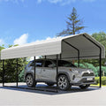 Real Relax 10×15FT Heavy Duty Carport, Metal Car Port Multi-Use Outdoor Storage by RealRelax
