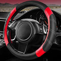 CAR PASS Line Rider Microfiber Leather Sporty Steering Wheel Cover Universal by CARPASS