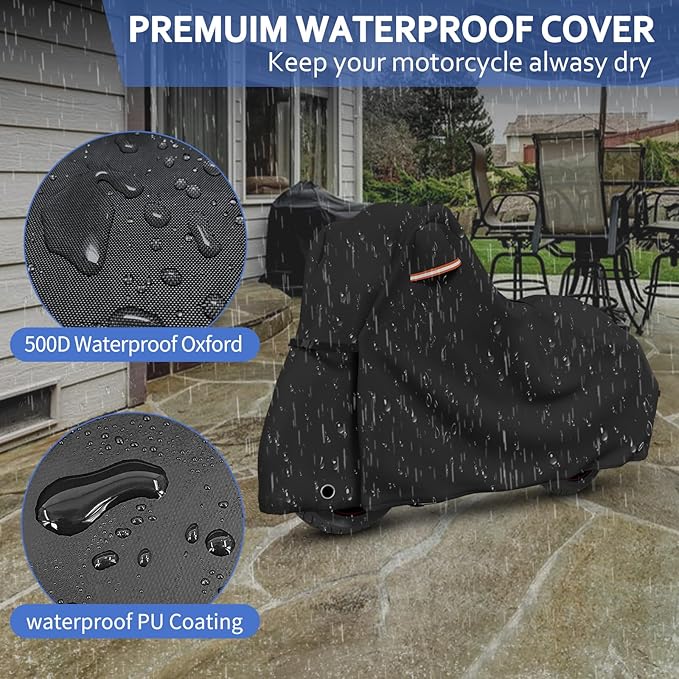 STARTWO Motorcycle Covers with Side Box Waterproof Outdoor - Image 5