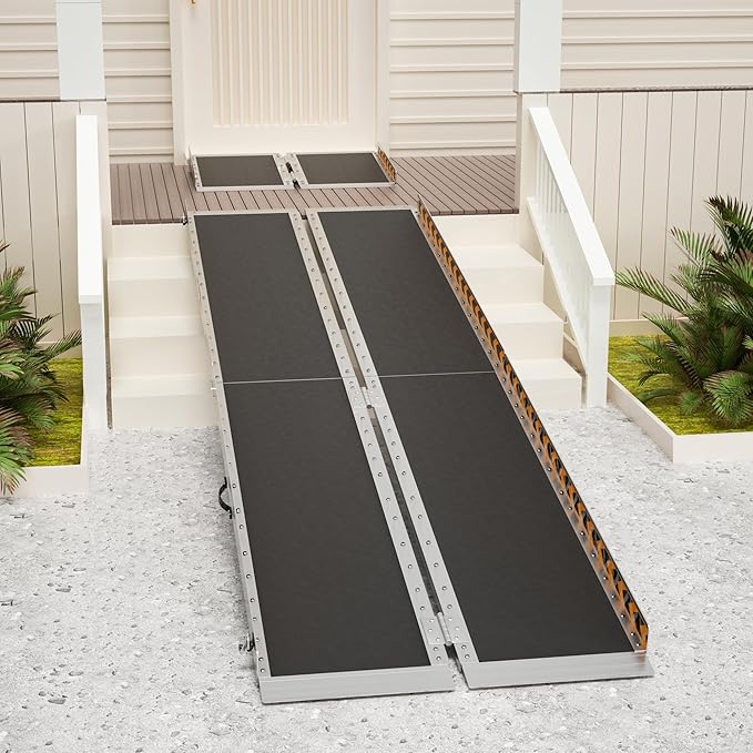 LEMNISCATE 8FT Wheelchair Ramp, Anti-Slip Portable Aluminum Ramps - Image 8