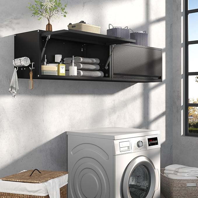 Metal Garage Wall Cabinet with Doors Side with Holes, Wall Mounted Metal - Image 8