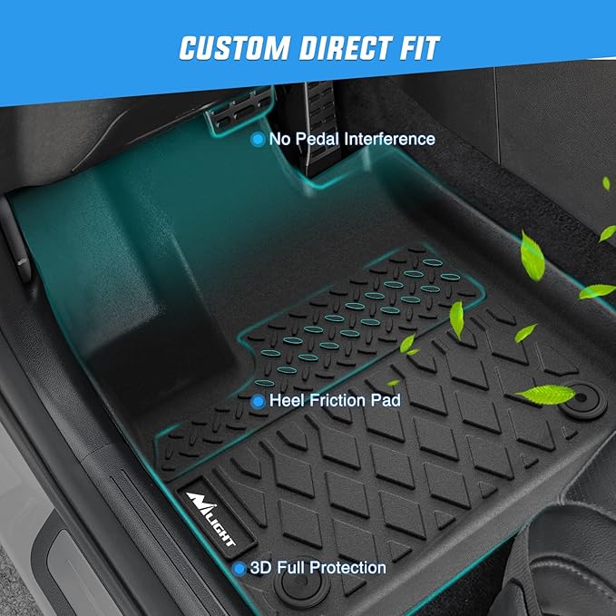 Nilight Floor Mats for Hyundai Santa Cruz 2022 2023 2024 2025 All Weather - Image 2