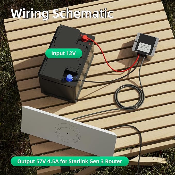 Starlink Gen 3 Power Cord 12V to 57V 4.5A Converter - Image 2