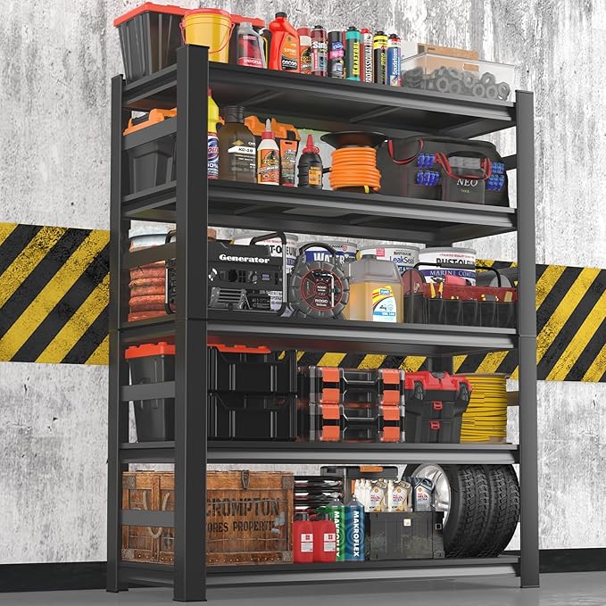 87" H Garage Shelving 3000LBS Capacity Heavy Duty Storage Shelves, Adjustable 5 by ErgoNova