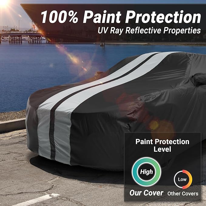 iCarCover Custom Car Cover for Pontiac J2000 Waterproof All-Weather Rain Snow - Image 3