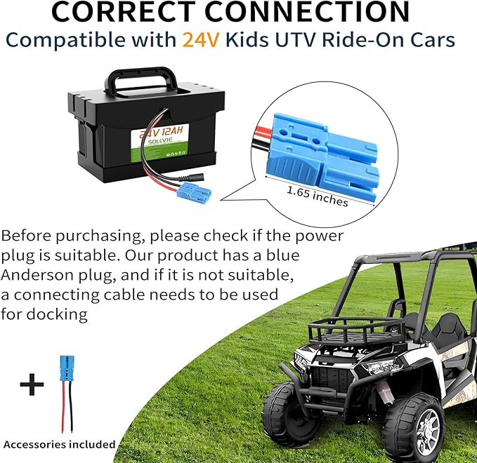 24V Battery Replacement for Ride On Cars, 12Ah/7Ah - Image 5