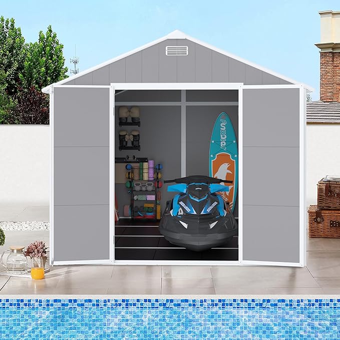 8x8 FT Outdoor Storage Resin Shed - Image 7