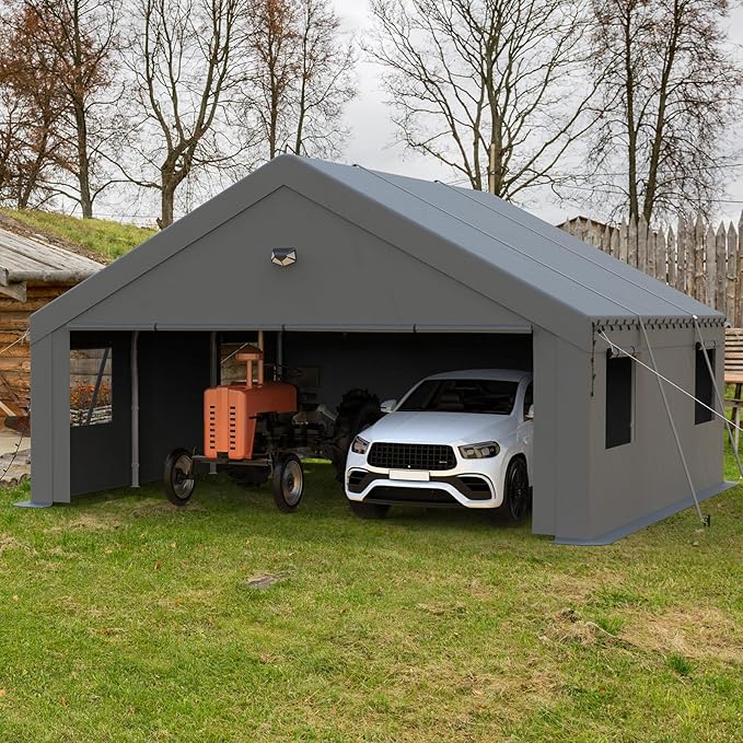 20x20 Carport, Heavy Duty Carport Canopy Garage - Image 9