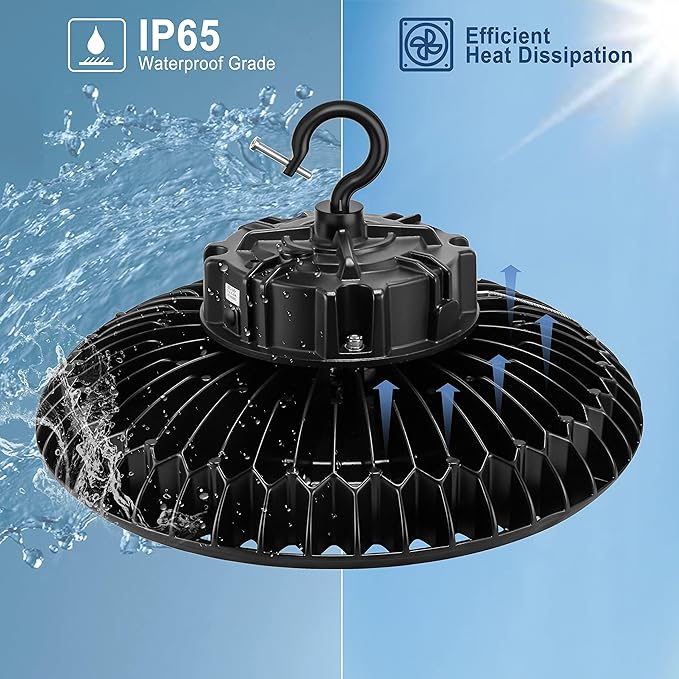 300W LED High Bay Light, UL&DLC Listed 41000LM Dimmable UFO High Bay Lights - Image 4