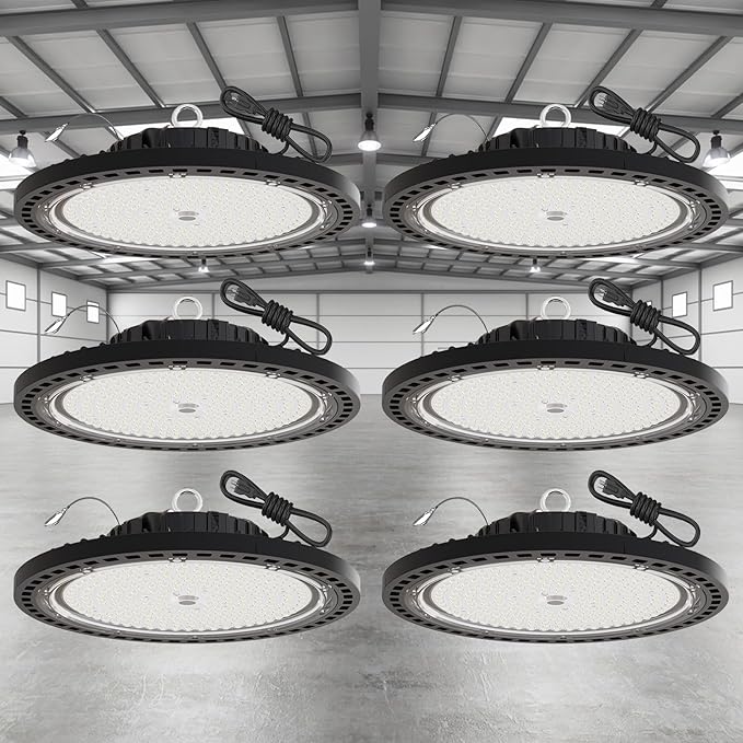 6 Pack UFO LED High Bay Light 250W, 35000 LM, 5000K - Image 2