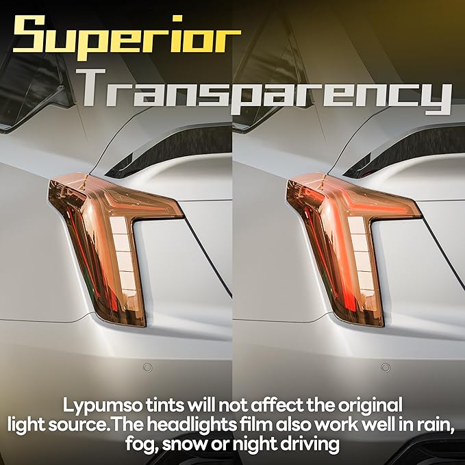 Lypumso 16 x 60 Inches Headlight Taillight Car Tint Vinyl Film, Self Adhesive - Image 5