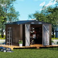 COMHOMA Shed Outdoor Storage Shed Metal, Lockable Doors Tool Sheds by ComHoma