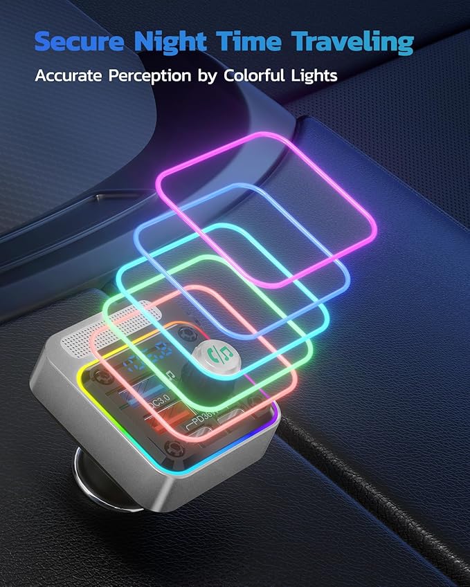 Nulaxy 54W Bluetooth 5.3 Car Adapter - Image 5