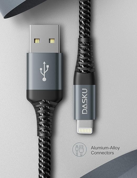 Short Lightning Cable 1FT 3Pack 12 inch iPhone Charger USB Fast Nylon Braided - Image 7