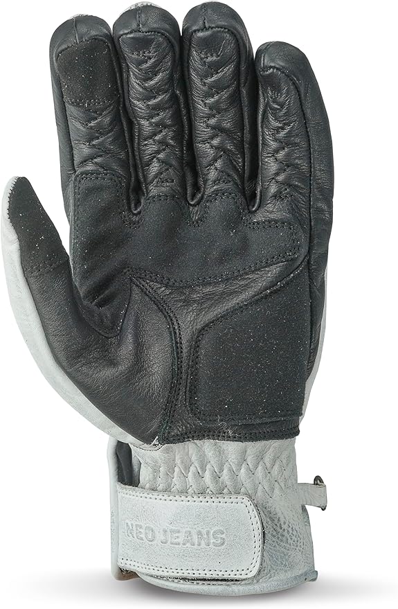 Leather Motorcycle Gloves with Adjustable Fitting Bike Riding Gloves - Image 2