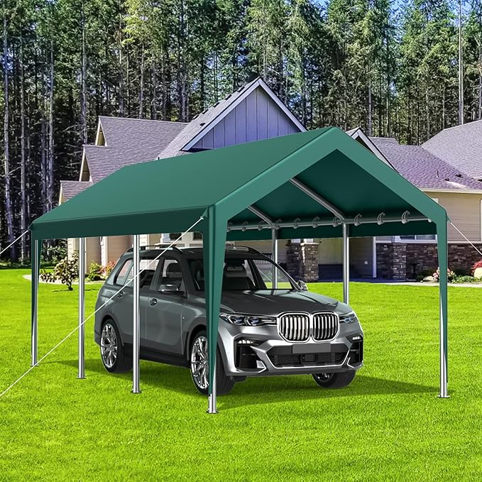 12x20FT Heavy Duty Carport Potable Car Canopy Garage Party Tent Boat Shelter - Image 6