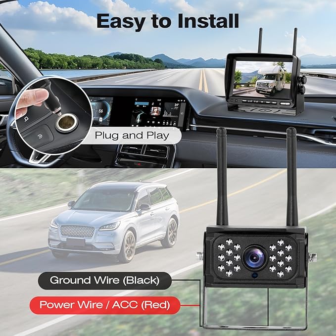 7 Inch Wireless RV Backup Camera System - Image 4