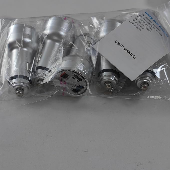 65W Car Phone Charger USB C, 5 Pack 4-Port Cigarette Lighter Adapter, 12V USB C - Image 12