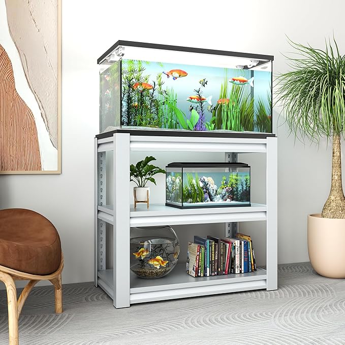 White 3-Tier Metal Shelving Heavy Duty Small Storage Racks, Utility Garage by EKJOfficials