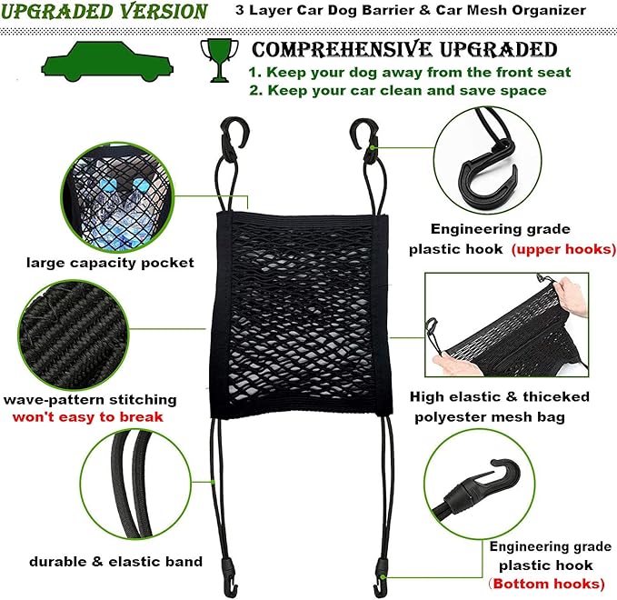 DYKESON Pet Barrier Dog Car Net Barrier - Image 5