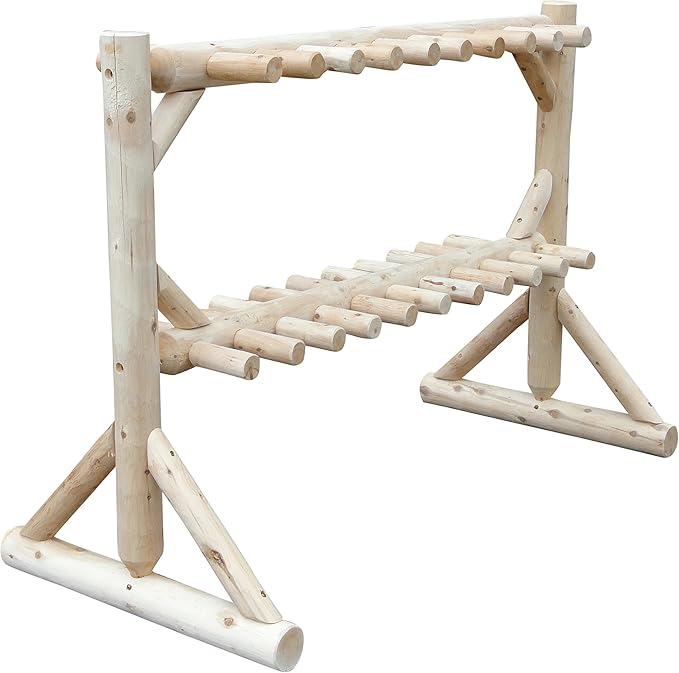 17-Pair Freestanding Skis + Snowboard Log Rack, Standing Shorter Ski Storage - Image 6