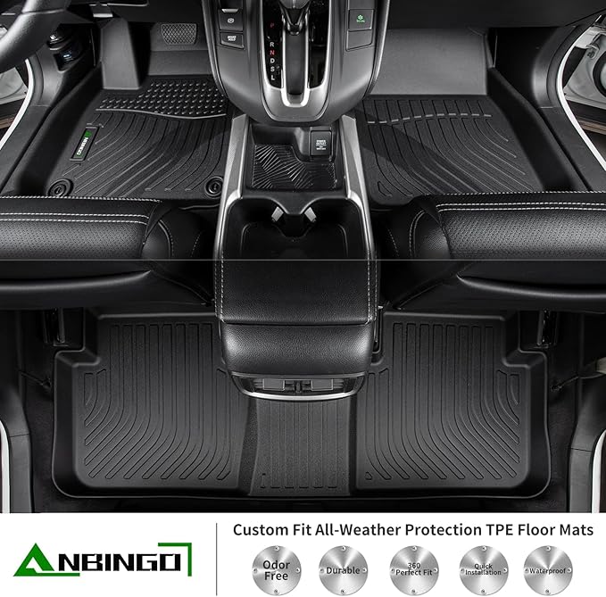 ANBINGO®Floor Mats Fit for Hyundai Kona 2018-2023&Cargo LinerAll Weather Mats - Image 3