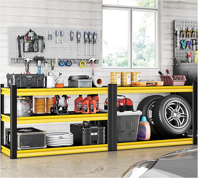 48" W Garage Shelving Heavy Duty, 1650LBS Loads Adjustable Garage Storage - Image 2