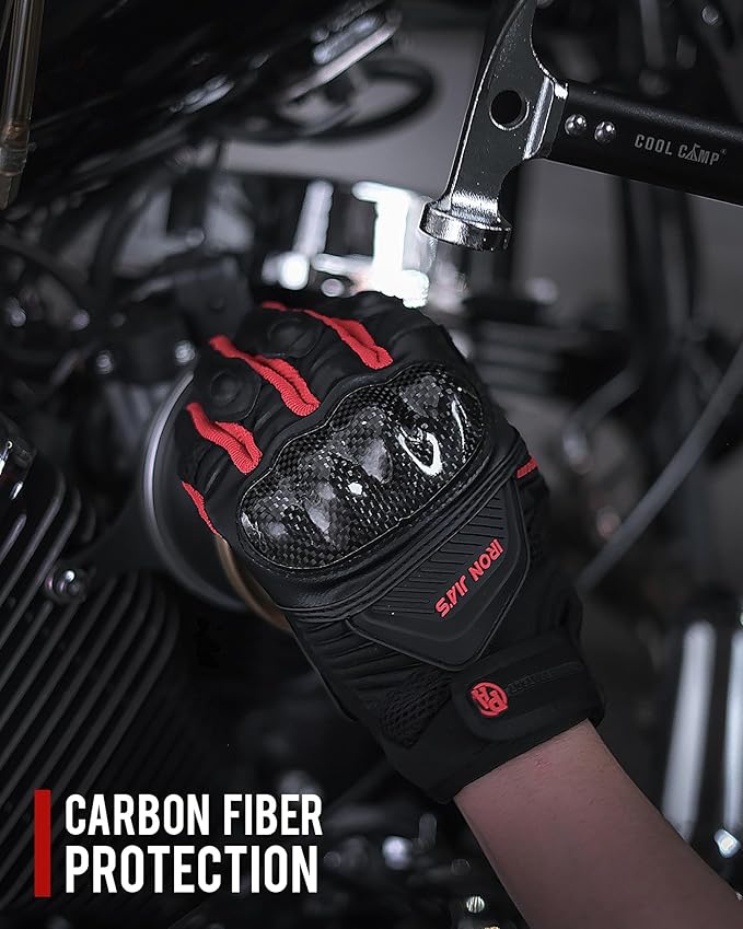 Motorcycle Gloves Touch Screen for Men Women Padding Hard Knuckle Cycling - Image 2