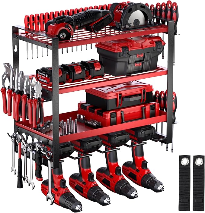Power Tool Organizer Wall Mount, 4 Layer Drill Holder Wall Mount, Heavy Duty by NacialPromise-Consumersfirstalways