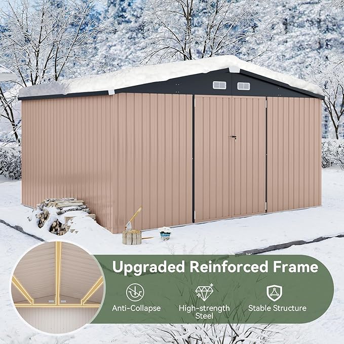 Aoxun 12x10 FT Shed Outdoor Storage Shed - Image 6
