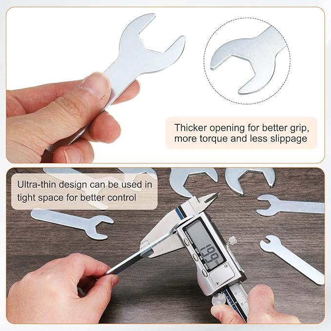 HARFINGTON 10pcs Small Wrench Open End Wrench 18x92x2mm Metric U-Shaped Single - Image 5