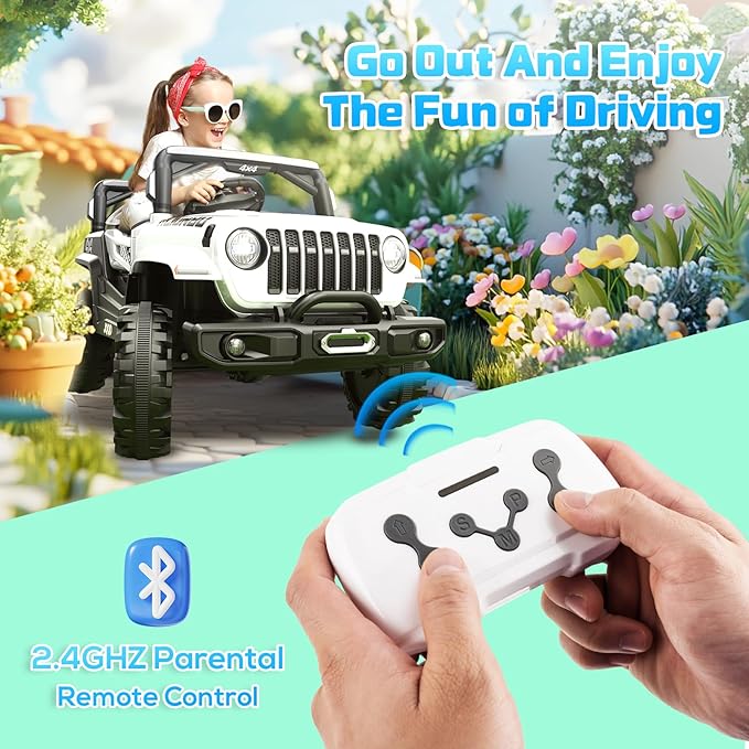 SEALIGHT 12V Kids Ride On Car Truck w/Parent Remote Control, Electric Car - Image 6