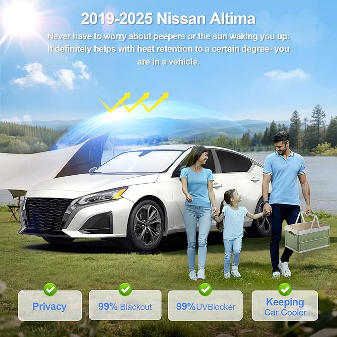 6pcs Car Window Shades for Nissan Altima 2019-2025 Accessories, Windshield Side - Image 2