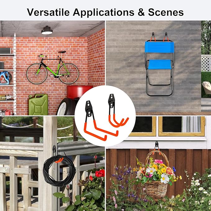 Garage Hook Heavy Duty Wall Storage Hangers, 32 Pack Garage Storage Hooks Steel - Image 6
