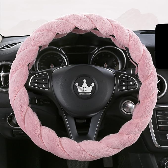 Luxury Fluffy Winter Car Steering Wheel Cover by HighnessHwoo