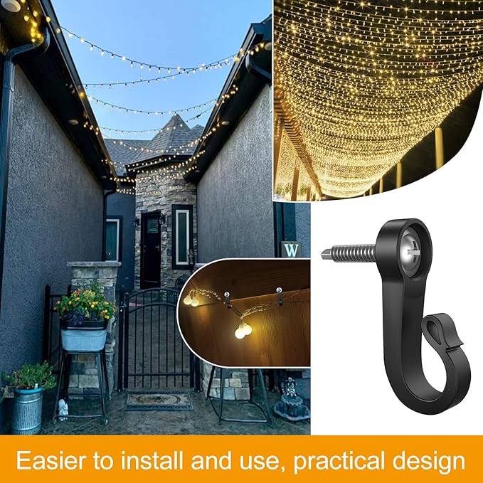 28-Pack Q-Hanger Hook for Indoor and Outdoor Christmas Lights, New Year Party - Image 5