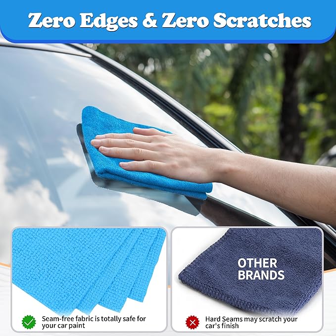 FIXSMITH Shop Towels, Microfiber Cleaning Cloth Bulk, 200 Pack Microfiber Towels - Image 4