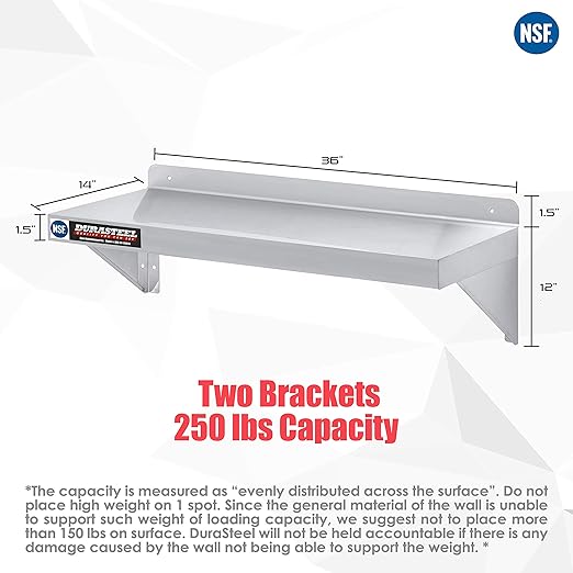 DuraSteel Heavy Duty Wall Mount Shelf - Image 3