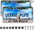License Plate Frames Multicolor Car License Plate Frame I'd Rather Be at The by Unknown