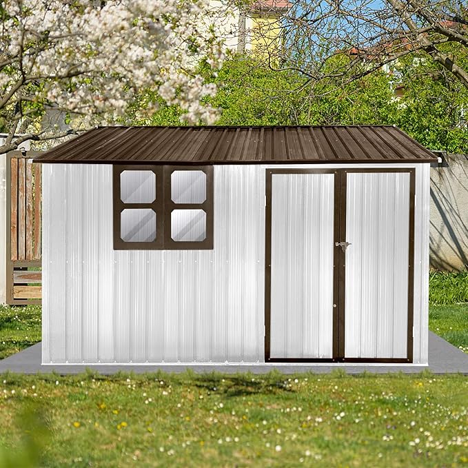 8x10 FT Outdoor Storage Shed, Metal Garden Shed by BNSPLY