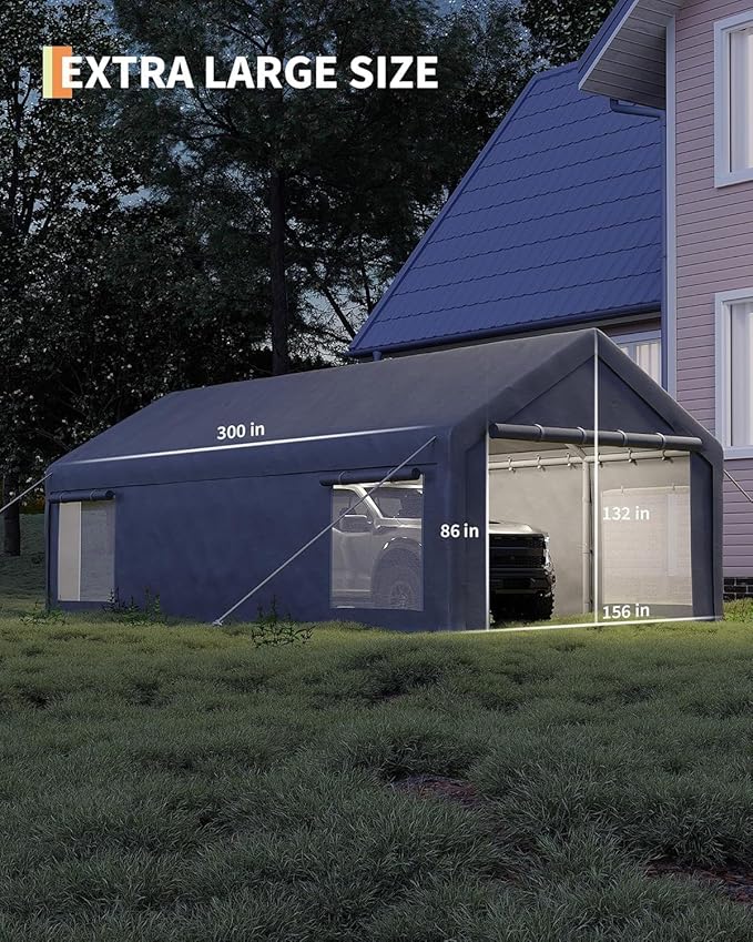 13 x 25FT Heavy Duty Carport - Image 3