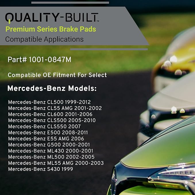 Premium Semi-Metallic Front Brake Pads Compatible - Image 3